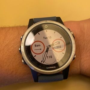 Garmin Fenix 5s Sports and Exercise Watch (Navy Blue Strap)